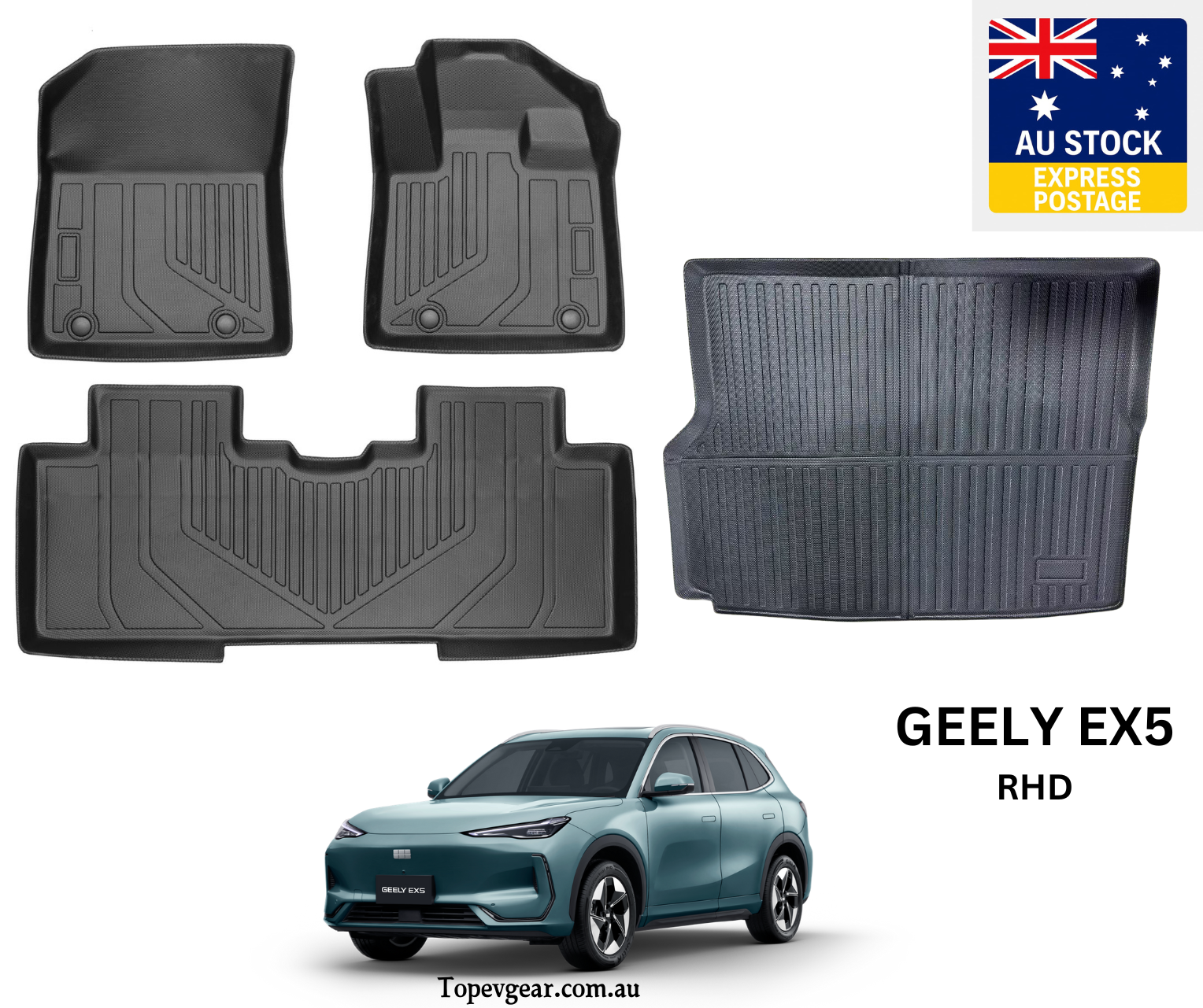 Floor Mats for Geely EX5 – Full Set Heavy duty Mats