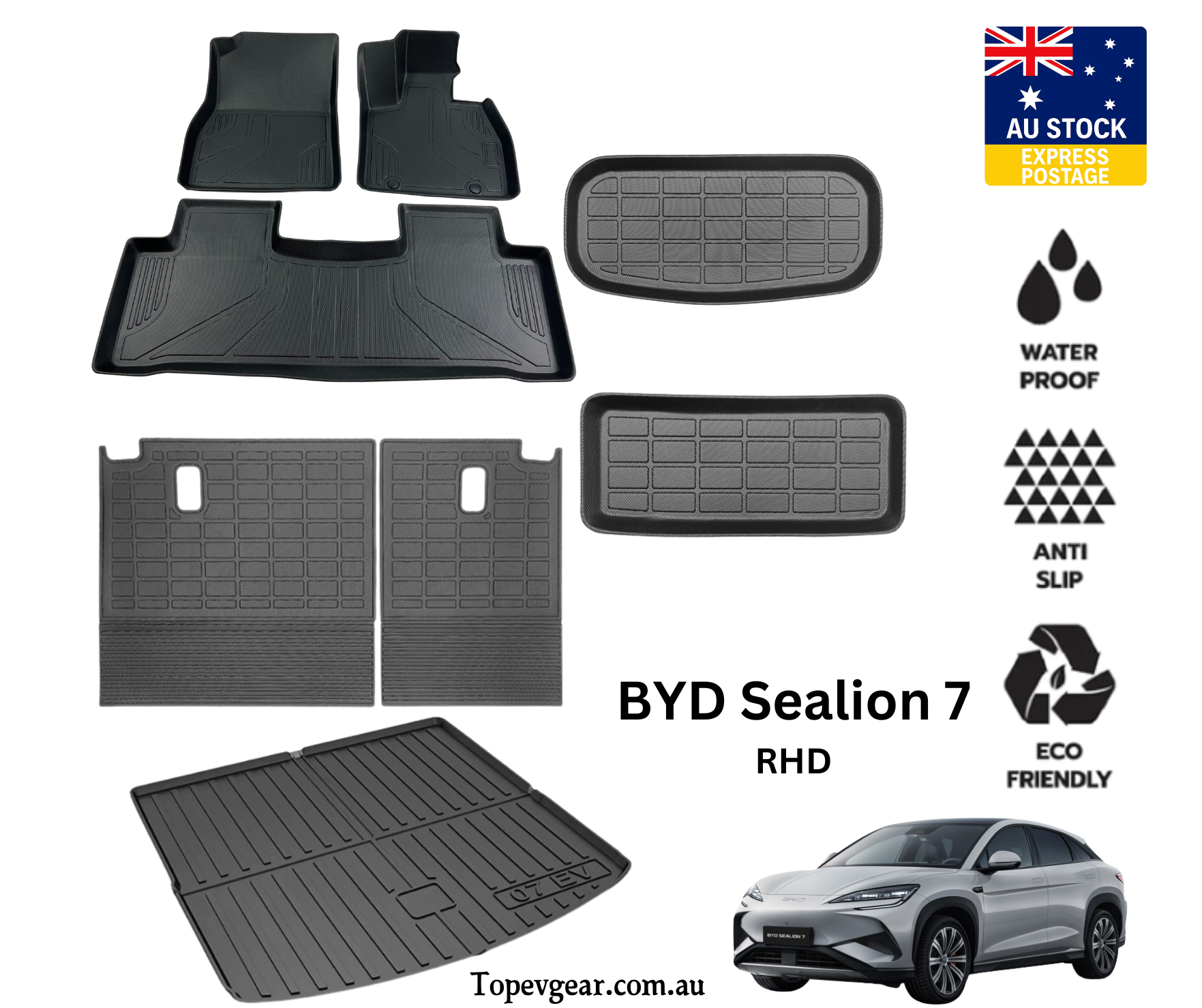 BYD Sealion 7 Floor Mat Set – Full Interior Protection