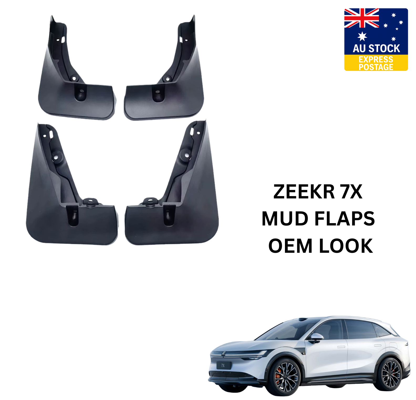 Zeekr 7X Mud Flaps 2024-2025 – OEM Style Splash Guards (Set of 4)