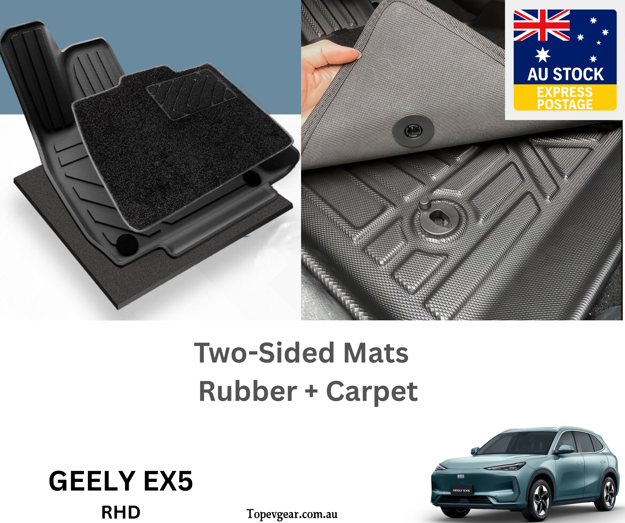 Floor Mats for Geely EX5 – Full Set Heavy duty Mats