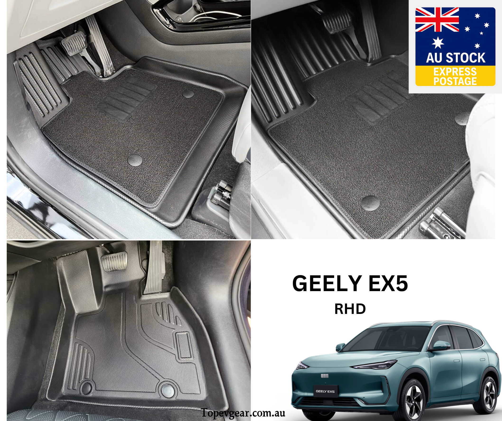 Floor Mats for Geely EX5 – Full Set Heavy duty Mats