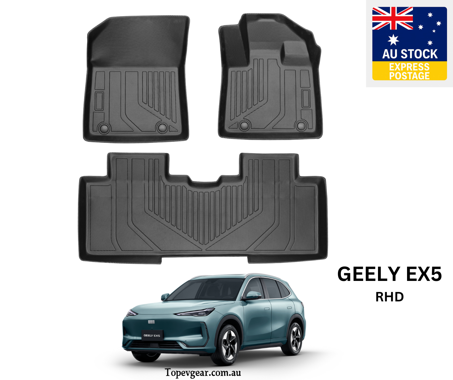Floor Mats for Geely EX5 – Full Set Heavy duty Mats