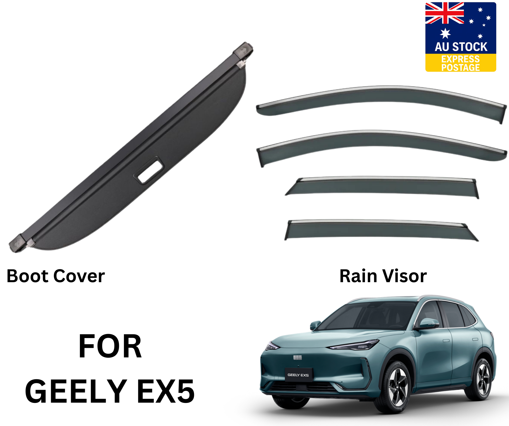 Geely EX5 Rain Visors - Premium Weather Shields (4 Door Set)