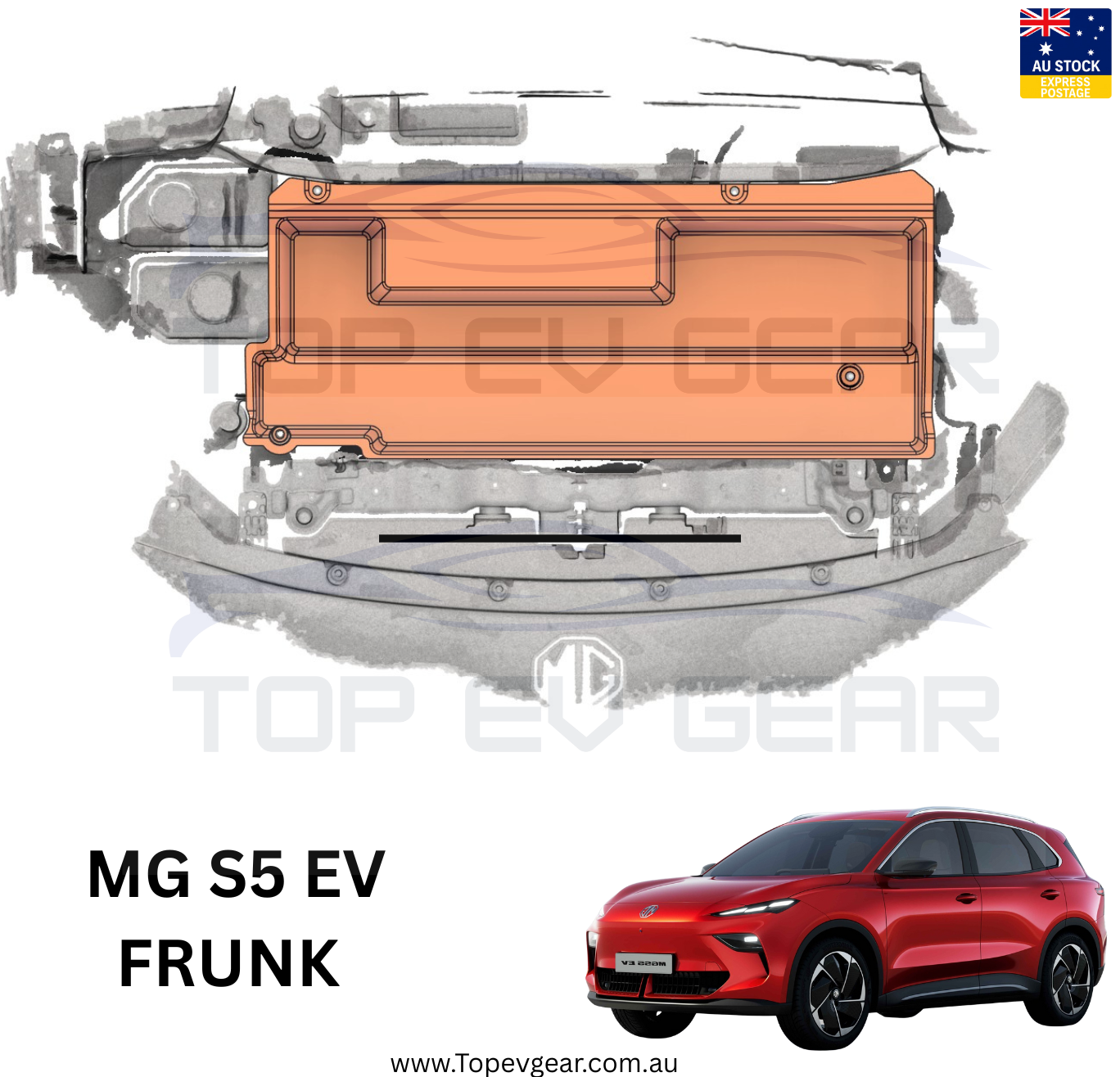MG S5 EV Frunk Maximum Storage