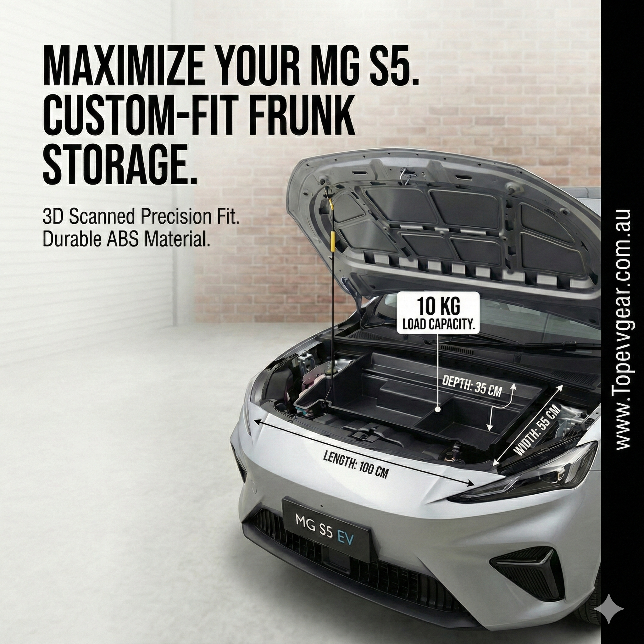 MG S5 EV Frunk Maximum Storage