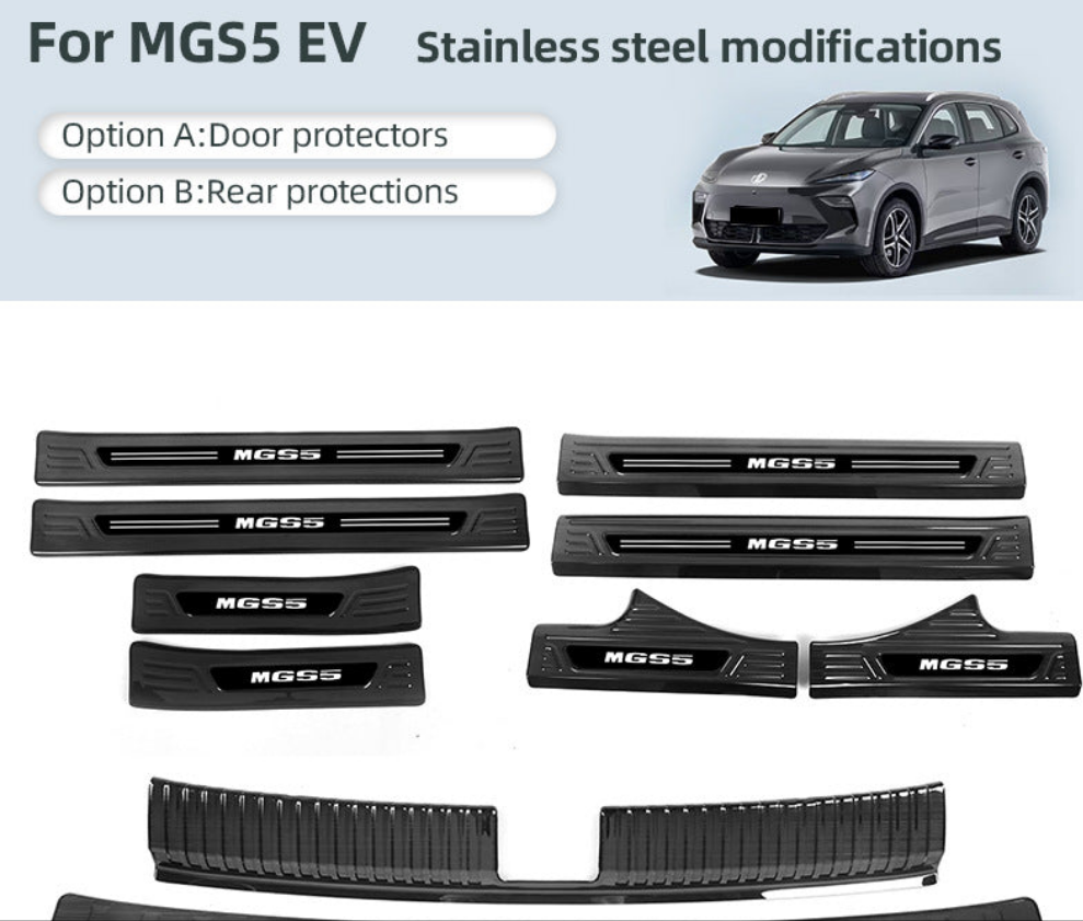 MG S5 Door Sill Stainless Steel Guard – Anti-Scratch & Anti-Slip Protection
