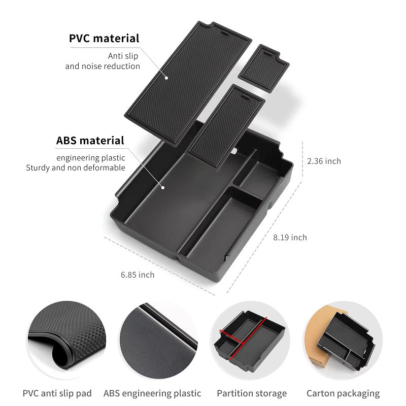 BYD Shark 6 Console Organiser Tray Set – Armrest Tray + Charging Pad + Cup Holder