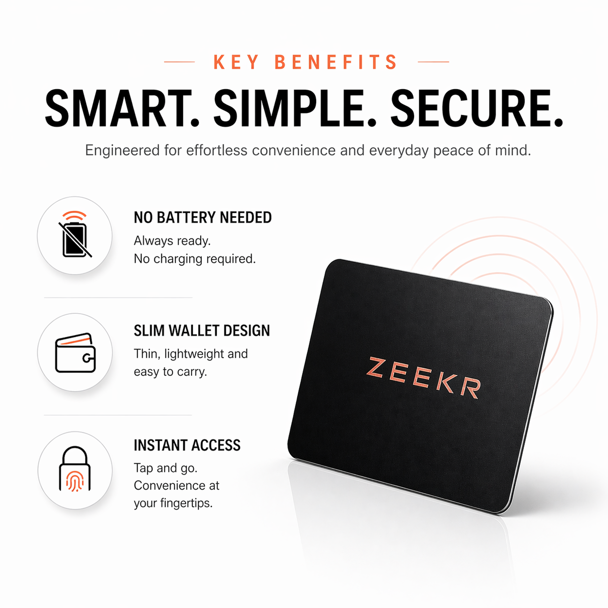 Zeekr 7X NFC Key Card (Spare Smart Access Card)