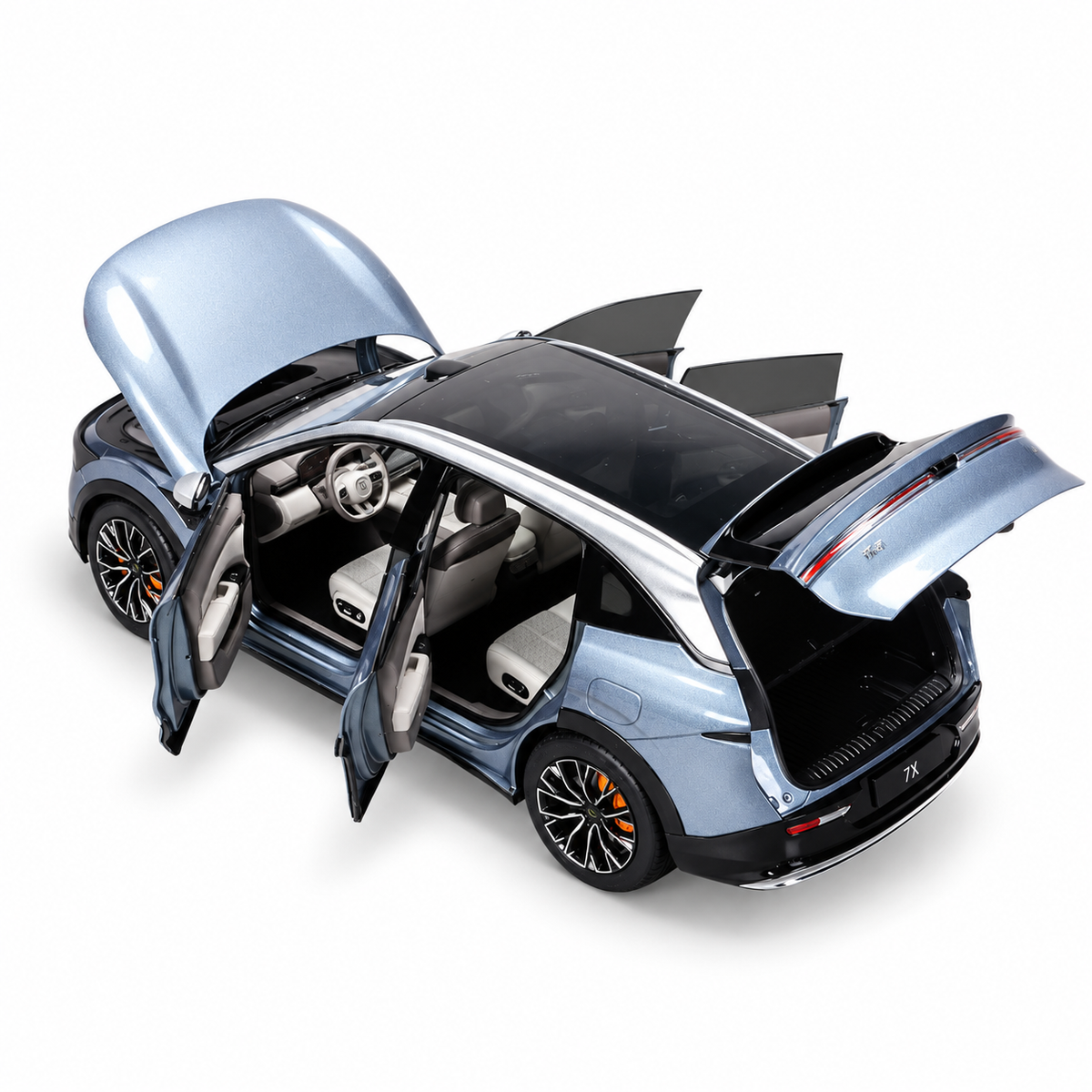 ZEEKR 7X 1:18 Scale Diecast Model Car – Opening Doors, Bonnet & Tailgate