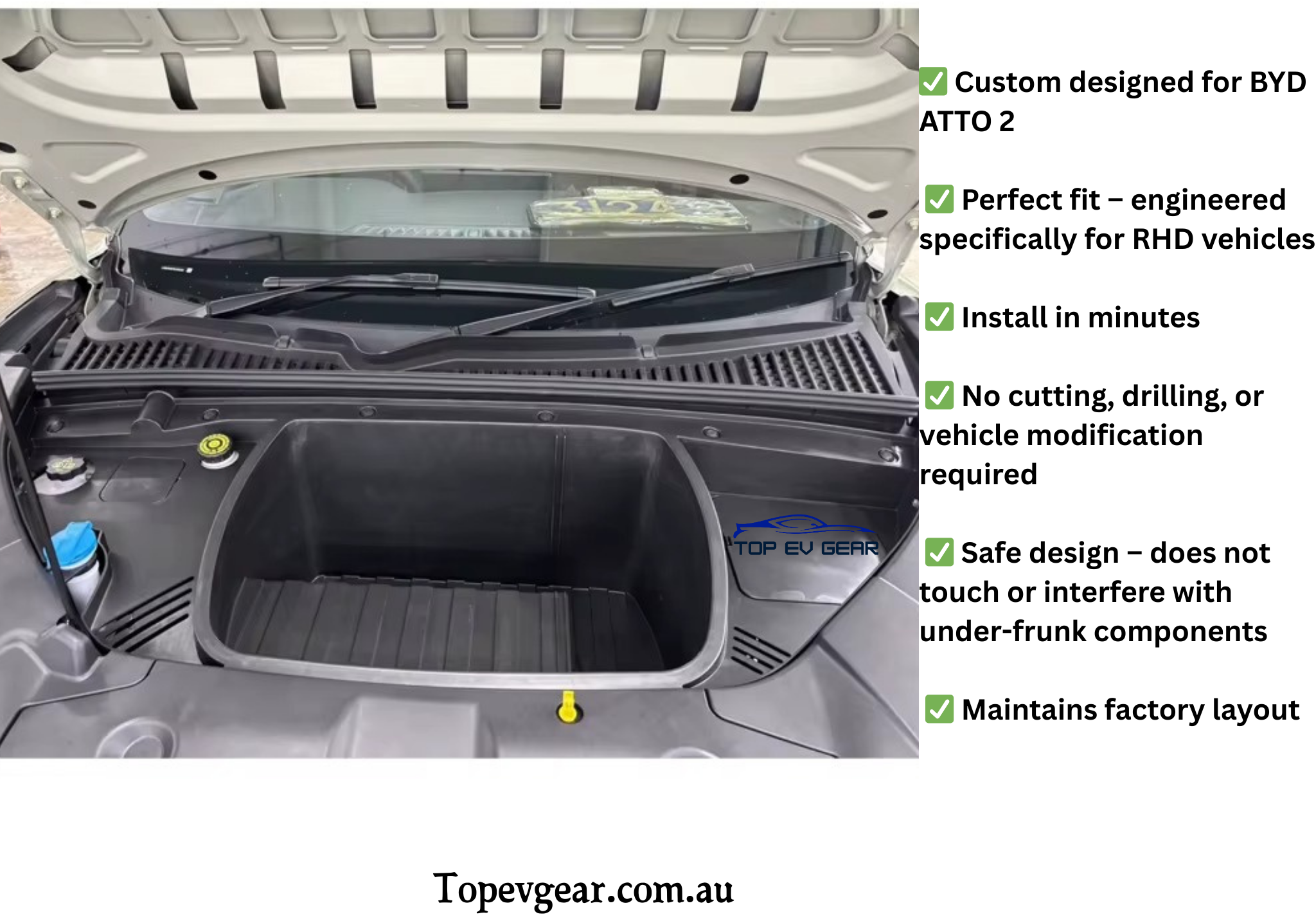 BYD ATTO 2 RHD Frunk Storage Box – Australia/ RHD Fit