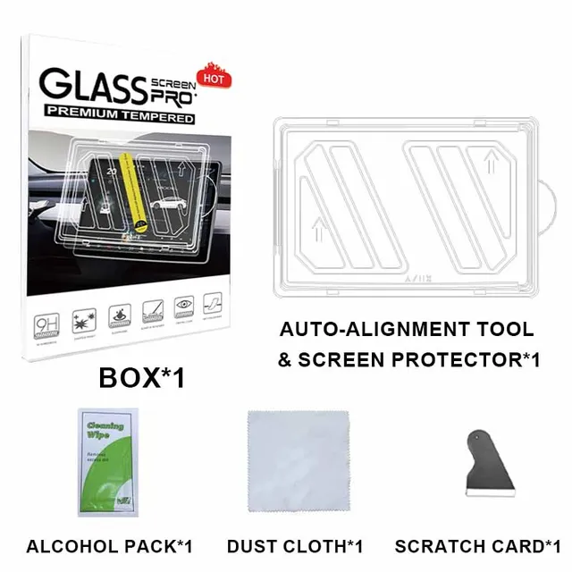 BYD 15.6 Inch tempered glass with installation tool.