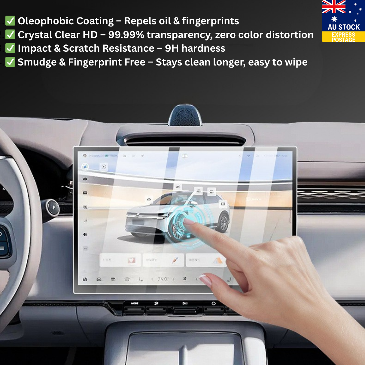 Zeekr 7X Dual Screen Tempered Glass Protector Combo (2025 Model)