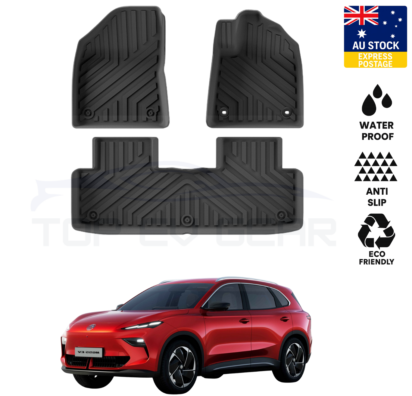 MG S5 EV Floor Mat Combo (Full Set + Boot Mat) – Custom Fit, All-Weather Protection