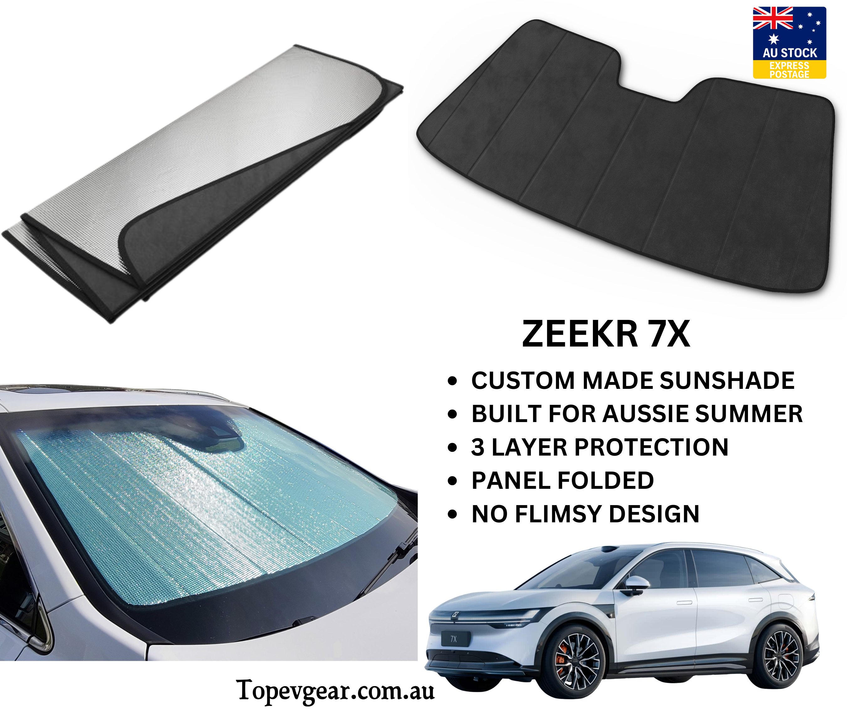 ZEEKR 7X Front wind shield sunshade - New custom design