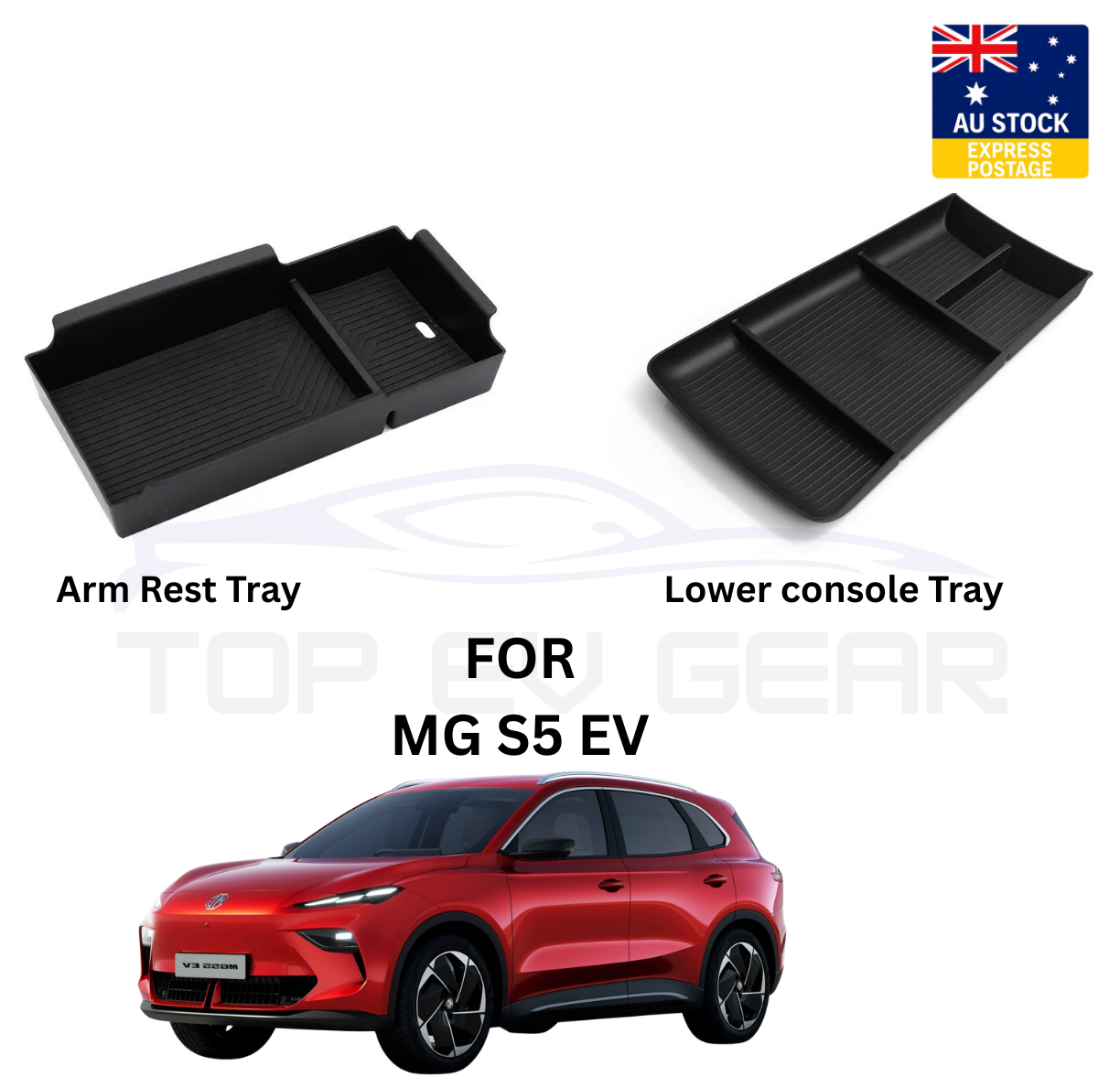 MG S5 EV Armrest Organizer and Lower Console Storage Tray