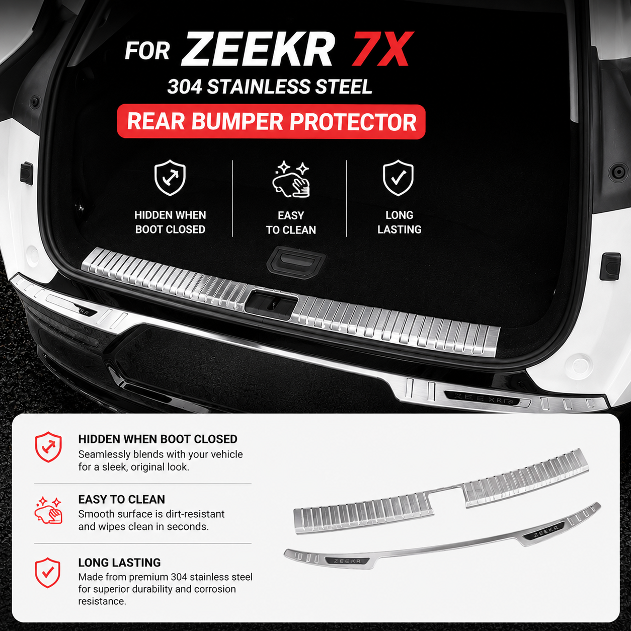 Zeekr 7X Stainless Steel Boot Sill Guard